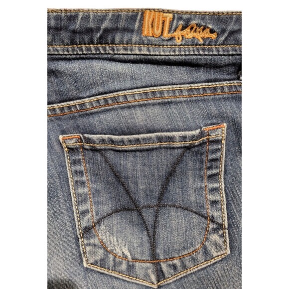 Kut from the Kloth Straight Skinny Denim Jeans 9" Rise - Stretch - Size 10 - 34W - Picture 4 of 8
